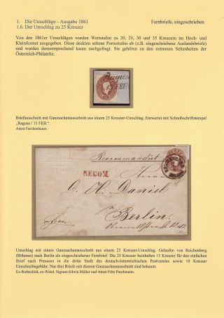 THE FIRST POSTAL STATIONERY ENVELOPES OF AUSTRIA (ISSUES OF 1861, 1863, 1867) – sheet 10