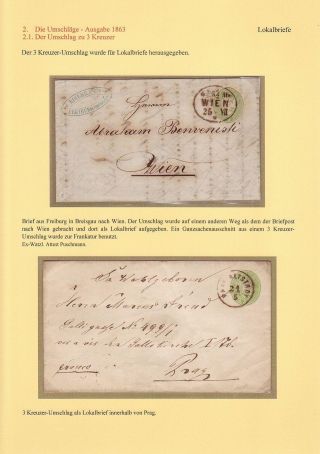 THE FIRST POSTAL STATIONERY ENVELOPES OF AUSTRIA (ISSUES OF 1861, 1863, 1867) – sheet 11