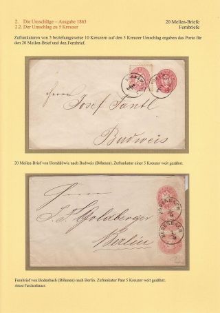 THE FIRST POSTAL STATIONERY ENVELOPES OF AUSTRIA (ISSUES OF 1861, 1863, 1867) – sheet 14