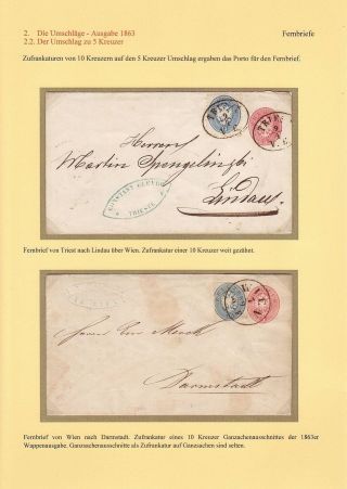 THE FIRST POSTAL STATIONERY ENVELOPES OF AUSTRIA (ISSUES OF 1861, 1863, 1867) – sheet 15