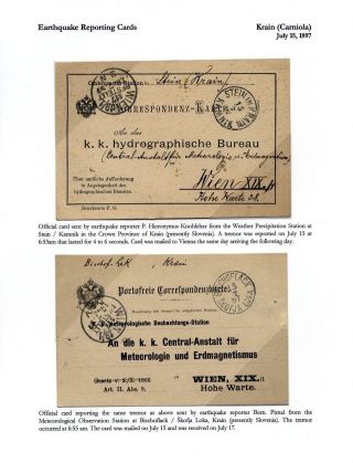 AUSTRIAN EARTHQUAKE STATIONERY REPORTING FORMS – sheet 2