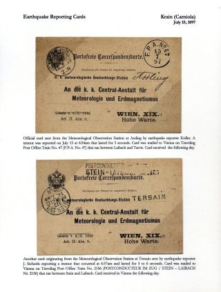 AUSTRIAN EARTHQUAKE STATIONERY REPORTING FORMS – sheet 3