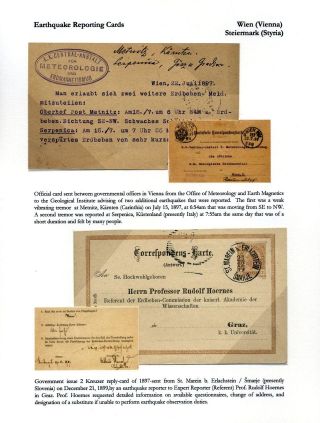 AUSTRIAN EARTHQUAKE STATIONERY REPORTING FORMS – sheet 5