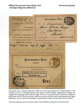AUSTRIAN EARTHQUAKE STATIONERY REPORTING FORMS – sheet 7