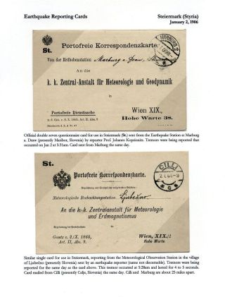 AUSTRIAN EARTHQUAKE STATIONERY REPORTING FORMS – sheet 8