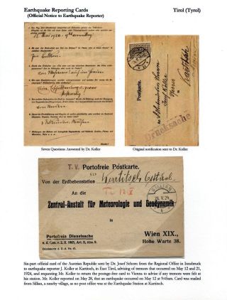 AUSTRIAN EARTHQUAKE STATIONERY REPORTING FORMS – sheet 14