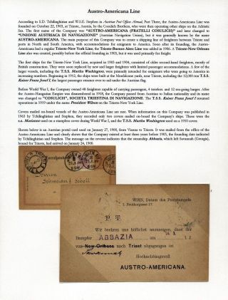 AUSTRO-AMERICANA LINE – sheet 1