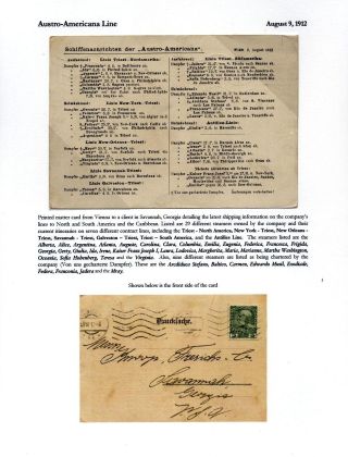 AUSTRO-AMERICANA LINE – sheet 2