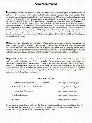 DESINFIZIERTE POST – Blatt 1