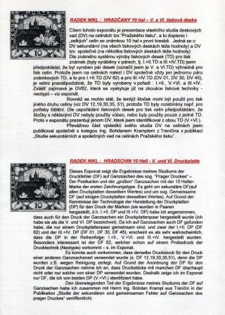 HRADCANY 10 H - V. and VI. PRINTING PLATE – sheet 1
