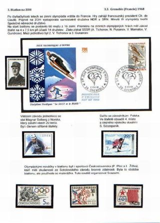BIATHLON AT THE WINTER OLYMPIC GAMES – sheet 6