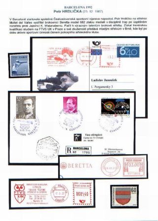 MEDALS OF CZECH AND SLOVAK SHOOTERS AT OLYMPICS 1956-2004 – sheet 9