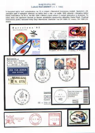 MEDALS OF CZECH AND SLOVAK SHOOTERS AT OLYMPICS 1956-2004 – sheet 10