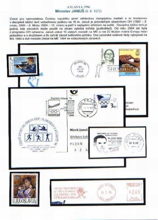 MEDALS OF CZECH AND SLOVAK SHOOTERS AT OLYMPICS 1956-2004 – sheet 11