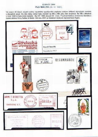 MEDALS OF CZECH AND SLOVAK SHOOTERS AT OLYMPICS 1956-2004 – sheet 12