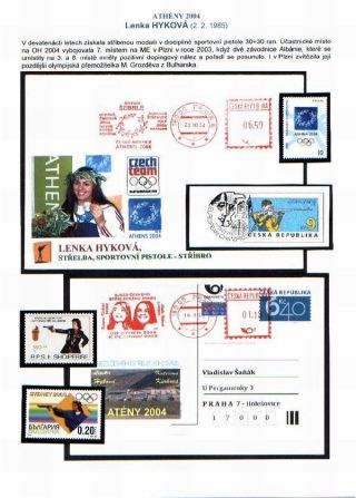 MEDALS OF CZECH AND SLOVAK SHOOTERS AT OLYMPICS 1956-2004 – sheet 14