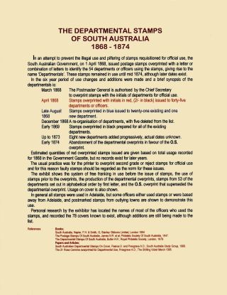 ZNÁMKY JIŽNÍ AUSTRÁLIE 1868-1874 S PŘETISKY PRO ÚŘEDNÍ KORESPONDENCI – list 1
