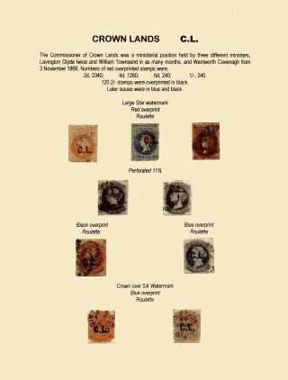 ZNÁMKY JIŽNÍ AUSTRÁLIE 1868-1874 S PŘETISKY PRO ÚŘEDNÍ KORESPONDENCI – list 18