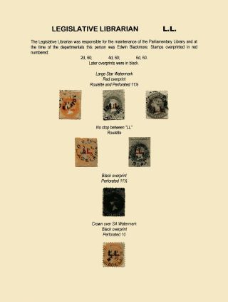 ZNÁMKY JIŽNÍ AUSTRÁLIE 1868-1874 S PŘETISKY PRO ÚŘEDNÍ KORESPONDENCI – list 41