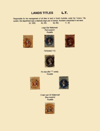ZNÁMKY JIŽNÍ AUSTRÁLIE 1868-1874 S PŘETISKY PRO ÚŘEDNÍ KORESPONDENCI – list 42