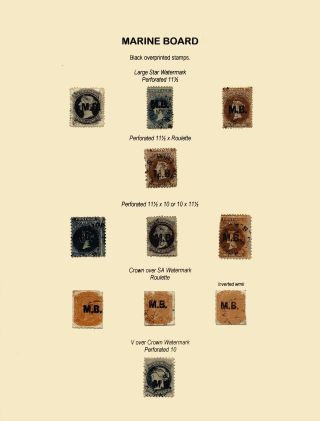 ZNÁMKY JIŽNÍ AUSTRÁLIE 1868-1874 S PŘETISKY PRO ÚŘEDNÍ KORESPONDENCI – list 46
