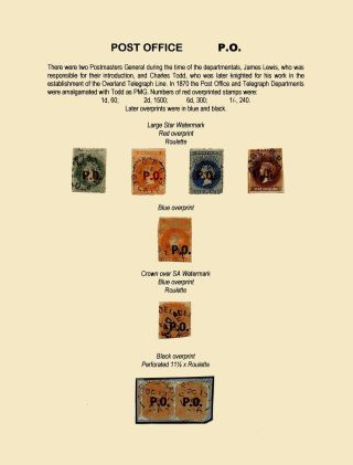 ZNÁMKY JIŽNÍ AUSTRÁLIE 1868-1874 S PŘETISKY PRO ÚŘEDNÍ KORESPONDENCI – list 55