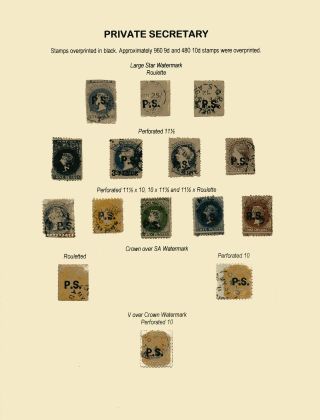 ZNÁMKY JIŽNÍ AUSTRÁLIE 1868-1874 S PŘETISKY PRO ÚŘEDNÍ KORESPONDENCI – list 58