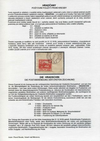 HRADČANY - POŠTOVNÍ POUŽITÍ 1. KRESBY – list 1