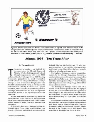 ČASOPIS SPORTOVNÍ FILATELIE – list 10