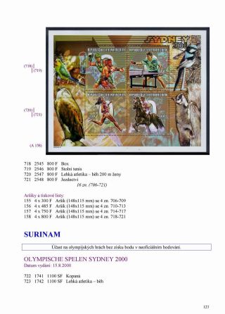 ÜBERSICHT VON MARKEN ZUM XXVII. OLYMPISCHEN SPIELEN SYDNEY 2000 – Blatt 11