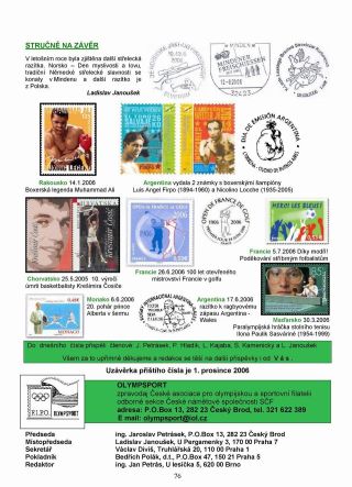 ZPRAVODAJ OLYMPSPORT 2006 – list 9