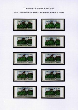 CASTLE VEVEŘÍ VARIABLE RATE STAMP – sheet 6