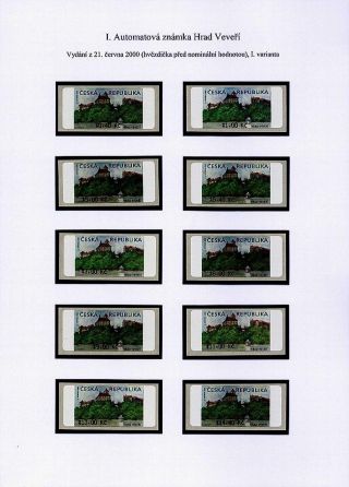 CASTLE VEVEŘÍ VARIABLE RATE STAMP – sheet 7