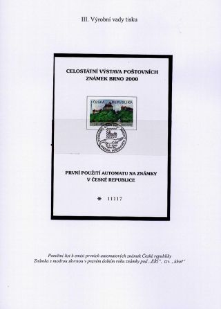 CASTLE VEVEŘÍ VARIABLE RATE STAMP – sheet 28