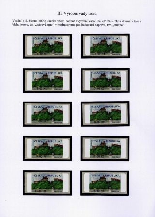 CASTLE VEVEŘÍ VARIABLE RATE STAMP – sheet 31