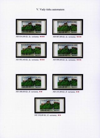 CASTLE VEVEŘÍ VARIABLE RATE STAMP – sheet 57