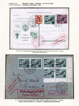 LUFTPOST TSCHECHOSLOWAKEI (1922-1931) – Blatt 66