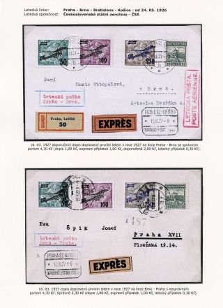 LUFTPOST TSCHECHOSLOWAKEI (1922-1931) – Blatt 84