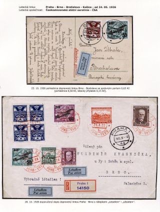 LUFTPOST TSCHECHOSLOWAKEI (1922-1931) – Blatt 85
