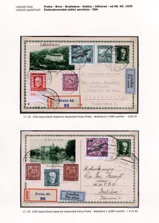 LUFTPOST TSCHECHOSLOWAKEI (1922-1931) – Blatt 88