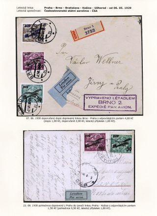 LUFTPOST TSCHECHOSLOWAKEI (1922-1931) – Blatt 91