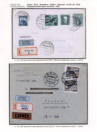 LUFTPOST TSCHECHOSLOWAKEI (1922-1931) – Blatt 95