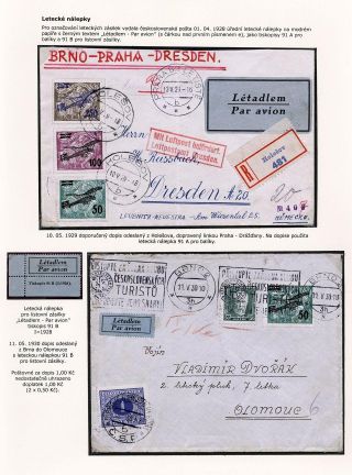 LUFTPOST TSCHECHOSLOWAKEI (1922-1931) – Blatt 122