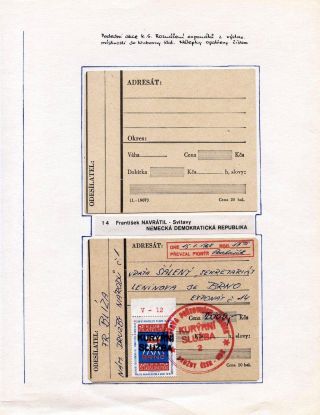 MESSENGER SERVICE ON THE EXHIBITION  "DRUZHBA CZECHOSLOVAKIA-EAST GERMANY", BRNO, 1968 – sheet 16