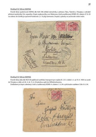 ANFÄNGE DES DEUTSCHE MARINE FELDPOST 1895-1914 – Blatt 52