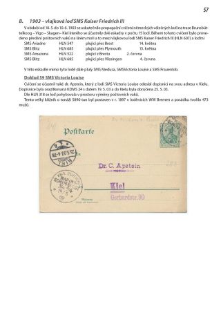 ANFÄNGE DES DEUTSCHE MARINE FELDPOST 1895-1914 – Blatt 58