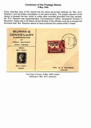UNIDENTIFIED BURMESE CACHET PUBLISHERS 1937-1948 – sheet 9