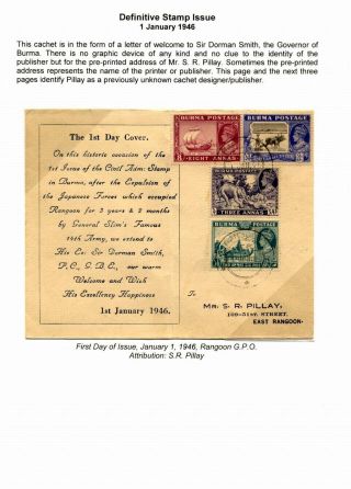 UNIDENTIFIED BURMESE CACHET PUBLISHERS 1937-1948 – sheet 13