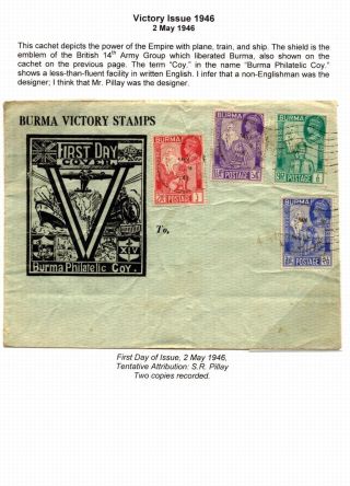 UNIDENTIFIED BURMESE CACHET PUBLISHERS 1937-1948 – sheet 15
