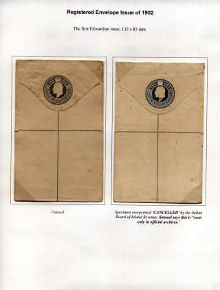 INDIAN REGISTRATION ENVELOPES OF EDWARD VII – sheet 2